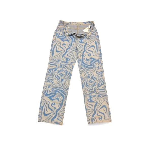 SHEIN Teen Blue High Waist Marble Print Denim Jeans - Size 14Y - Picture 4 of 9